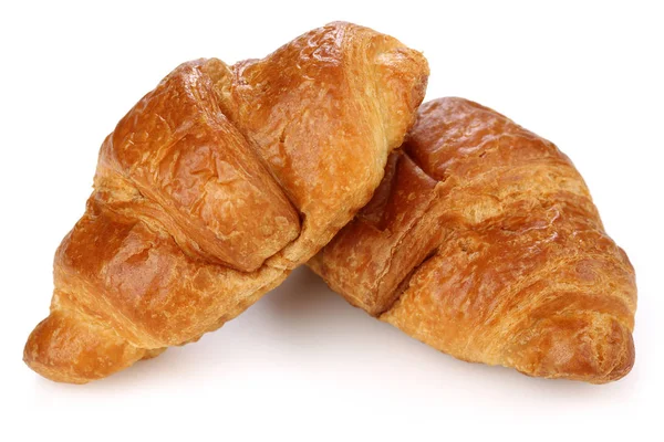 Croissant Isolato Sfondo Bianco — Foto Stock