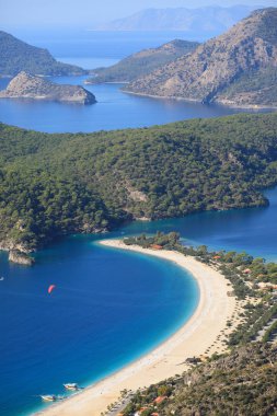 Ölüdeniz kıyı ve sahil; Fethiye, dikey tam kare