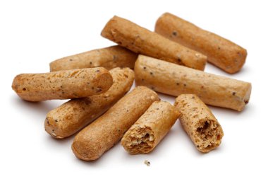 Breadsticks veya beyaz arka plan üzerinde izole grisini