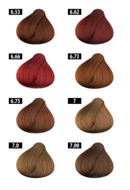 Haircolor ve saç boyası, renkler grafik, renk numaraları 6