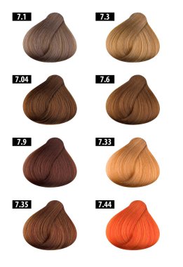 Haircolor ve saç boyası, renkler grafik, renk sayı 7