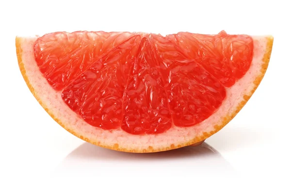 Rebanada Pomelo Fresco Aislado Sobre Fondo Blanco —  Fotos de Stock