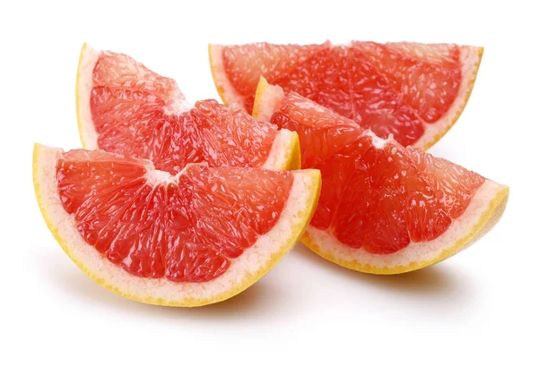 Rodajas Frescas Pomelo Aisladas Sobre Fondo Blanco —  Fotos de Stock