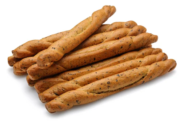 Breadsticks Lub Grissini Izolowana Białym Tle — Zdjęcie stockowe