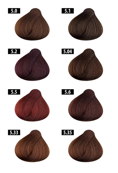 Haircolor Hair Dye Colours Chart Colour Numbers — Stock Photo, Image