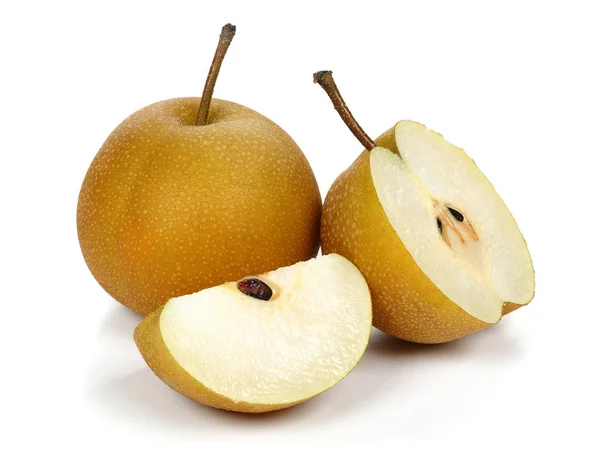 Asian Pear Nashi Pear Isolated White Background — Stock Photo, Image