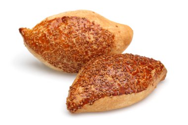 Beyaz arka plan üzerinde izole Türk topuz, Kuru fasulye,