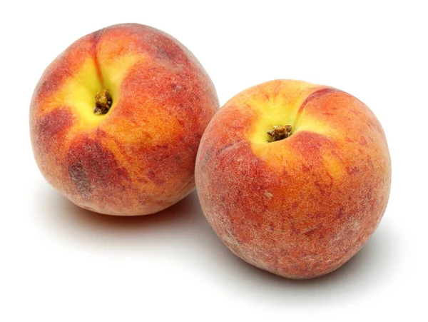 Whole Peaches Isolated White Background — ストック写真