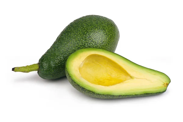 Avocado Verde Isolato Sfondo Bianco — Foto Stock