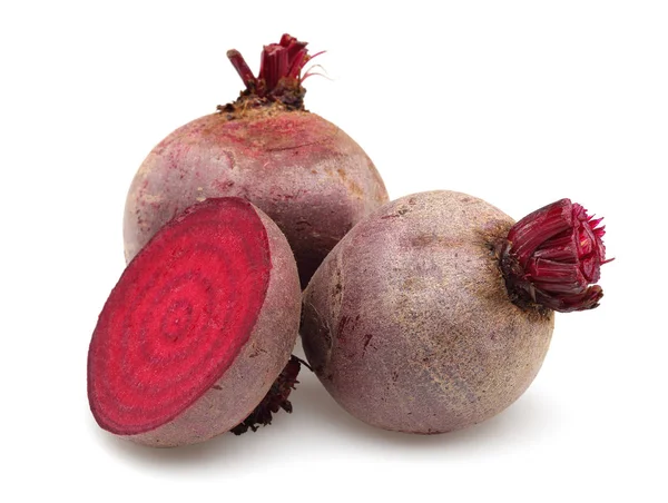 Fresh Red Beet Roots Isolated White Background — Stock Photo, Image