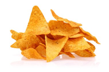 Taco beyaz arka plan üzerinde izole fiş yığını