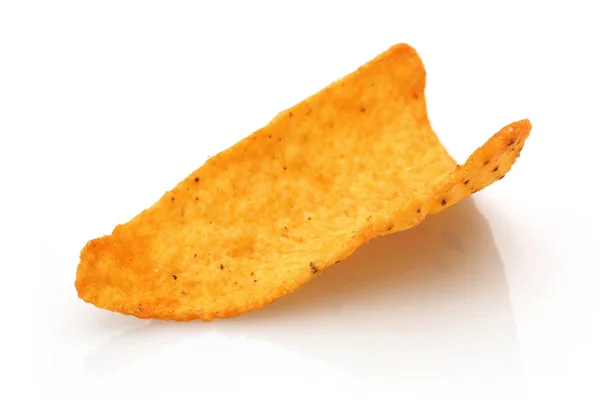 Taco Chips Isolado Fundo Branco — Fotografia de Stock