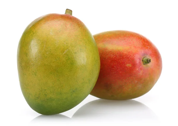 Celé Ovoce Mango Izolovaných Bílém Pozadí — Stock fotografie