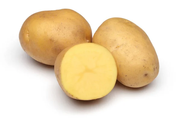 Fresh Potato Slice Isolated White Background — Stock Photo, Image