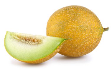 Beyaz arka plan üzerinde izole kavun meyve