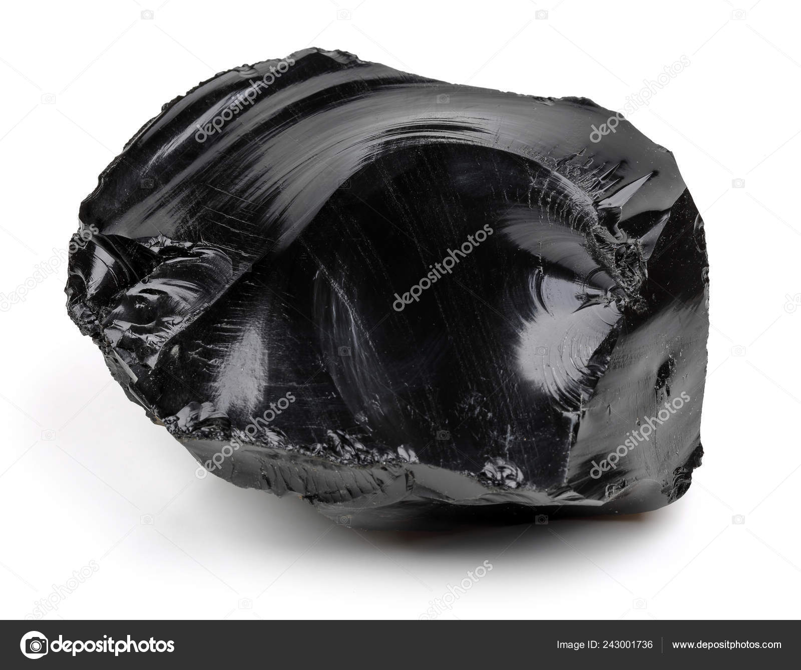 Black Obsidian Isolated White Background — Stock Photo © mahirart