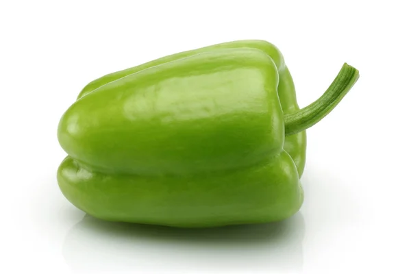 Green Bell Pepper Isolated White Background — Stock Photo, Image