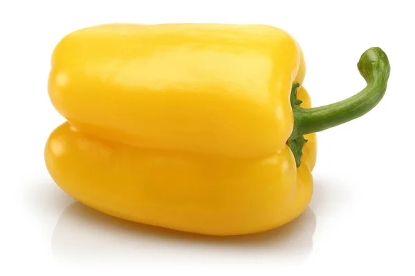 Pimiento Amarillo Aislado Sobre Fondo Blanco —  Fotos de Stock