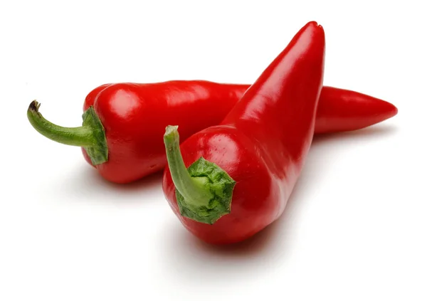 Färsk Röd Paprika Isolerad Vit Bakgrund — Stockfoto