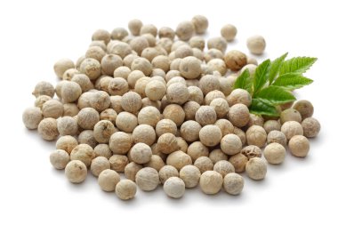 White Peppercorn isolated on white background clipart
