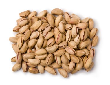 Beyaz arka plan üzerinde izole taze fıstık fındık