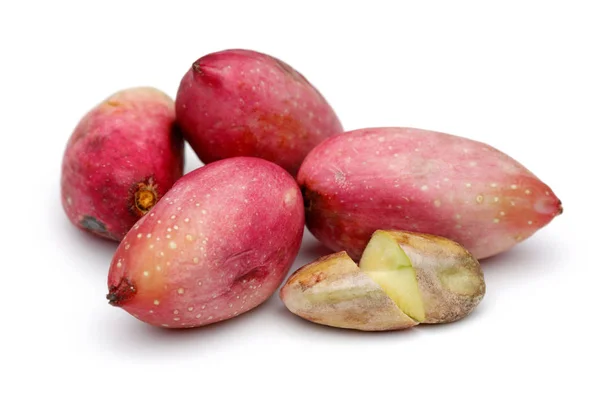 Fresh Pistachio Nuts Isolated White Background — Stock Photo, Image