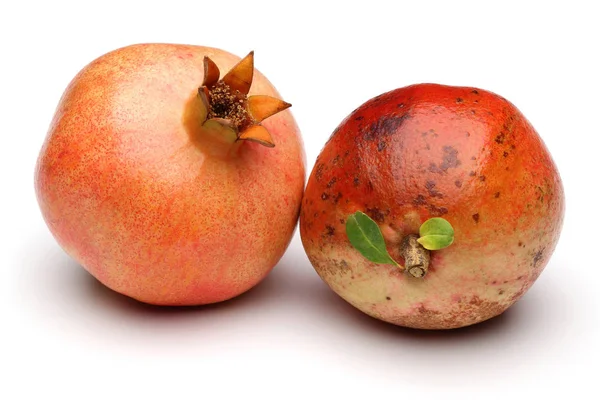 Whole Pomegranate Fruits Isolated White Background — Stock Photo, Image