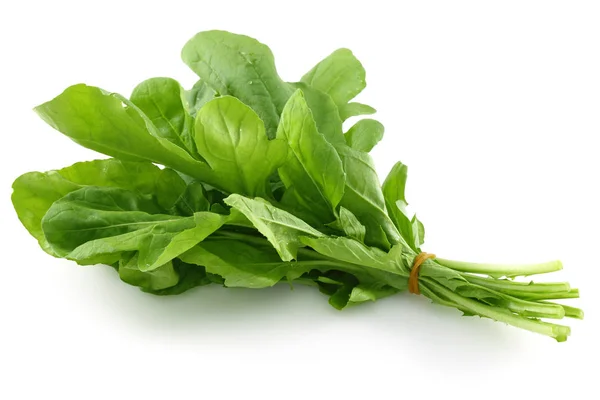 Bos Van Verse Rucola Geïsoleerd Witte Achtergrond — Stockfoto