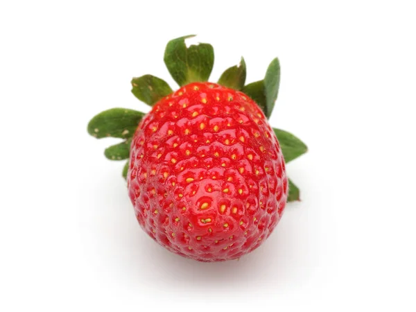 Fresh Whole Strawberry Isolated White Background — Stock Photo, Image