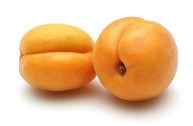 Taze kayısı meyve üzerinde beyaz izole