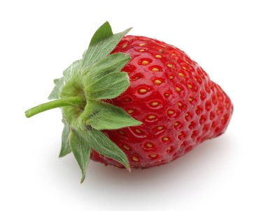 Tek çilek beyaz izole