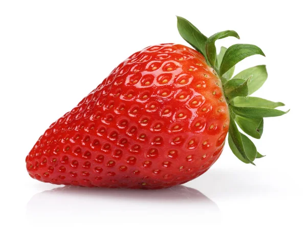 단일 딸기 흰색 절연 — 스톡 사진