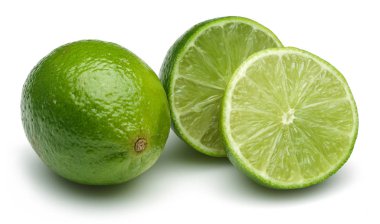 Beyaz izole limon meyve