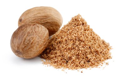 beyaz izole bütün ve rendelenmiş hindistan cevizi