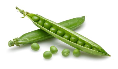 beyaz izole taze bezelye