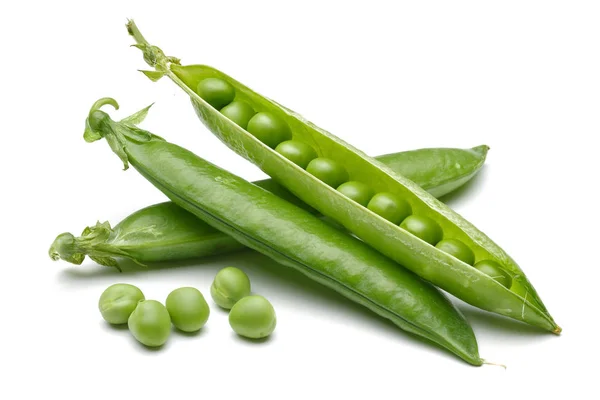 신선한 녹색 콩 흰색 절연 — 스톡 사진
