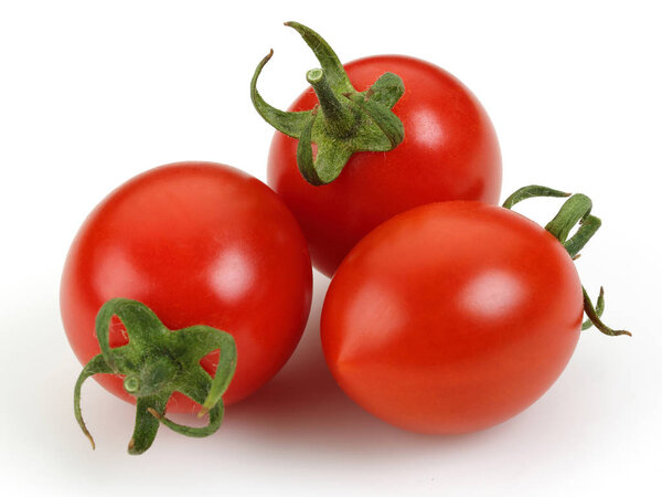 Fresh cherry tomatoes isolated on white
