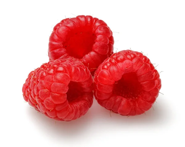 Fresh raspberries isolated on white — Stock Photo, Image