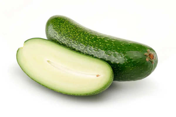 Fresh seedless avocados isolated on white — Stock Photo, Image