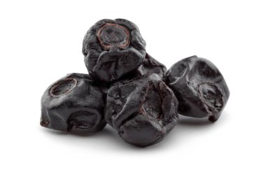 Dried blueberries isolated on white clipart