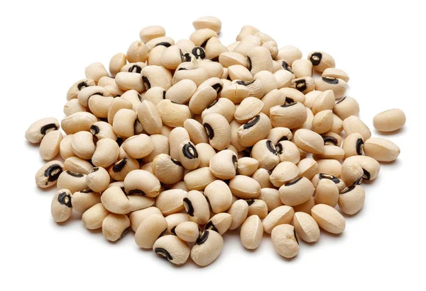 Black-eyed peas, cowpeas isolated on white — Stock Photo, Image