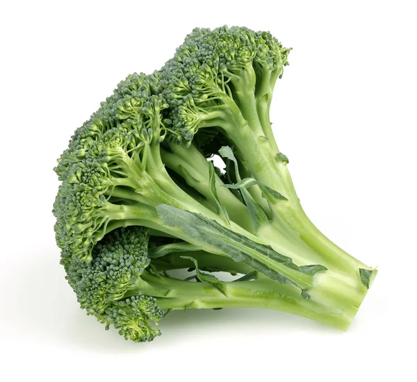 Friss zöld brokkoli, fehér alapon izolálva — Stock Fotó