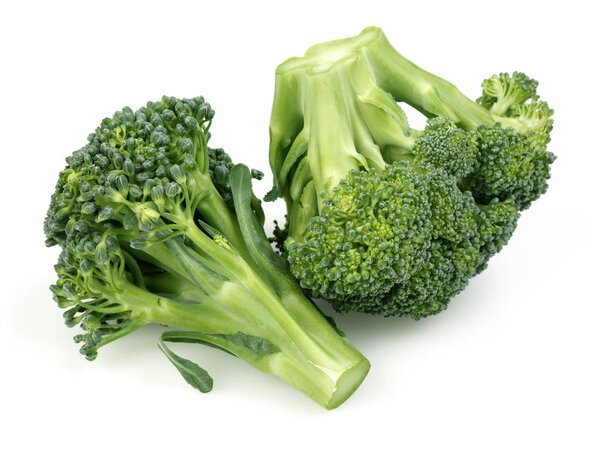 Fresh green broccoli isolated on white