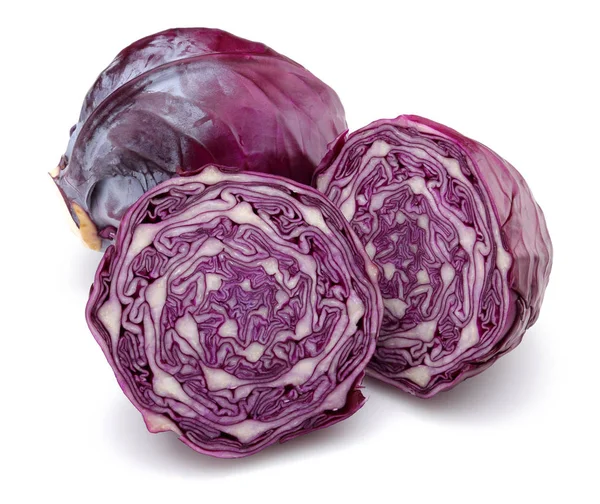 Fresh red cabbage isolated on white — Stock Photo, Image