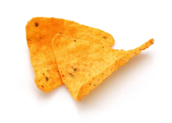 Taco Chips beyaz izole — Stok fotoğraf