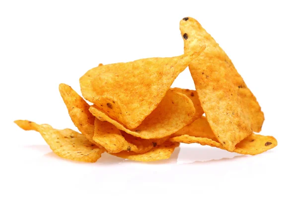 Taco chips isolerade på vitt — Stockfoto