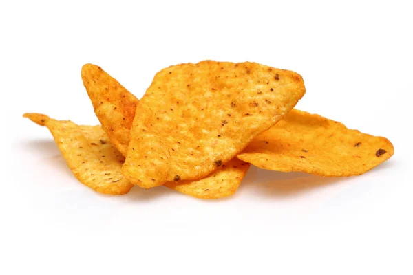 Taco chips isolerade på vitt — Stockfoto