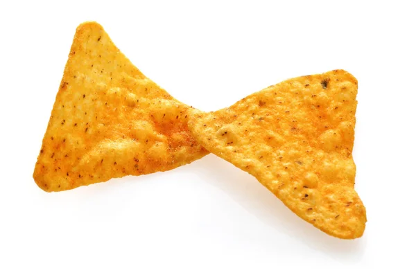 Taco Chips izolovaný na bílém — Stock fotografie