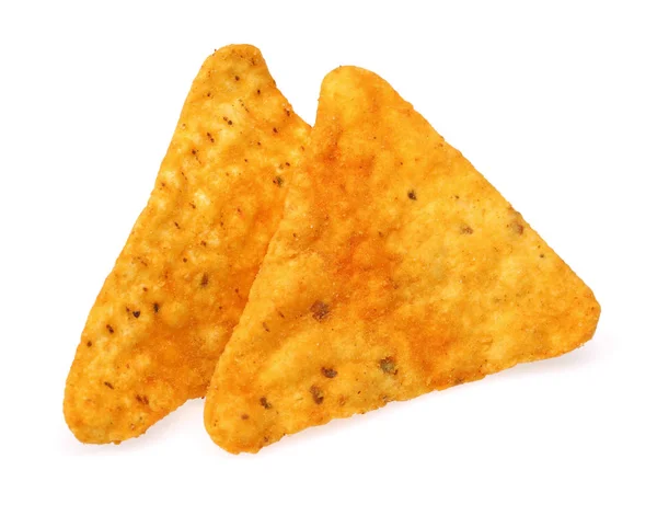 Taco chips isolerade på vitt — Stockfoto