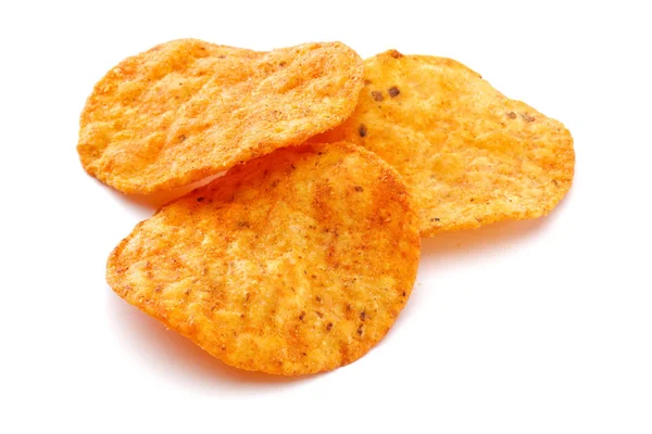 Chips de maíz aislados en blanco — Foto de Stock